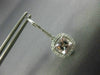 ESTATE 1.83CT AAA MORGANITE 14K WHITE GOLD 3D CUSHION LEVERBACK HANGING EARRINGS