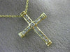ESTATE .35CT DIAMOND 14KT YELLOW GOLD 3D CLASSIC CHANNEL CROSS FLOATING PENDANT