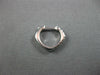 ESTATE SMALL .25CT DIAMOND 14K WHITE GOLD 3D HEART SHAPE HUGGIE HANGING EARRINGS