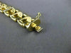 ANTIQUE WIDE .40CT DIAMOND 14KT WHITE & YELLOW GOLD SWIRL LINK BRACELET #18710