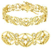 WIDE 2.24CT DIAMOND 14KT YELLOW GOLD FLOWER BUTTERFLY BEZEL FUN TENNIS BRACELET