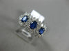 WIDE 2.0CT DIAMOND & AAA OVAL SAPPHIRE 14KT WHITE GOLD PAST PRESENT FUTURE RING