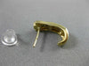ESTATE .30CT PRINCESS CUT DIAMOND 14KT YELLOW GOLD MULTI ROW SEMI HOOP EARRINGS