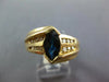 WIDE 1.23CT DIAMOND & AAA SAPPHIRE 14KT YELLOW GOLD 3D MARQUISE ENGAGEMENT RING