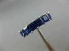 LARGE 6.24CT AAA PRINCESS SAPPHIRE 18KT WHITE GOLD 3D ETERNITY ANNIVERSARY RING