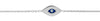 ESTATE CLASSIC 14KT WHITE GOLD 3D LUCKY EVIL EYE ADJUSTABLE FUN BRACELET