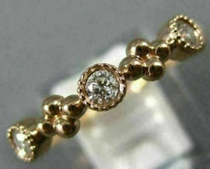 ESTATE .26CT DIAMOND 14K ROSE GOLD 3D FLOWER FILIGREE WEDDING ANNIVERSARY RING