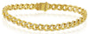 ESTATE 2.18CT DIAMOND 14K YELLOW GOLD CLASSIC SOLID CUBAN UNISEX TENNIS BRACELET