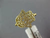 ESTATE .30CT DIAMOND 18KT YELLOW GOLD 3D CLASSIC HAMSA CHAMSA LUCKY RING