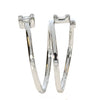 WIDE .24CT DIAMOND 18KT WHITE GOLD 3D ROUND & BAGUETTE DOUBLE SQUARE SNAKE RING