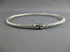 .18CT DIAMOND 14KT WHITE GOLD 5 STONE FLEXIBLE WOVEN ETOILE CUFF BANGLE BRACELET