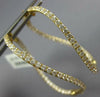 LARGE 2.15CT DIAMOND 18KT YELLOW GOLD 3D INSIDE OUT SWIRL HOOP HANGING EARRINGS