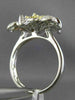 ESTATE LARGE 2.68CT DIAMOND 18K TWO TONE GOLD FLOWER CLUSTER MULTI SHAPE RING
