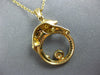 .15CT DIAMOND & AAA RUBY 14K YELLOW GOLD CIRCULAR HAPPY PANTHER FLOATING PENDANT