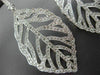 ESTATE 3.05CT DIAMOND 18KT WHITE GOLD 3D OPEN FILIGREE LEAF HANGING EARRINGS VVS