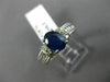 ESTATE 2.24CT DIAMOND & SAPPHIRE 14KT WHITE GOLD FILIGREE ENGAGEMENT RING #2876