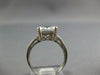 ESTATE WIDE 3.0CT AAA CZ 14K WHITE GOLD 3D CLASSIC CUSHION & ROUND RING #26881