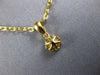 ESTATE SMALL .20CT DIAMOND 18KT YELLOW GOLD 3D CLUSTER FLOWER LOVE PENDANT