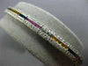 ESTATE 5.04CT DIAMOND & AAA MULTI COLOR SAPPHIRE 14KT WHITE GOLD TENNIS BRACELET