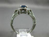 1.75CT DIAMOND & AAA ROUND SAPPHIRE 14K WHITE GOLD HALO FILIGREE ENGAGEMENT RING