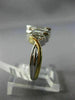 ESTATE WIDE .93CT DIAMOND 14K TWO TONE GOLD 3D 3 STONE INFINITY ANNIVERSARY RING