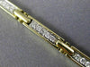 ESTATE 1.0CT DIAMOND 14KT WHITE & YELLOW GOLD CROSS RECTANGULAR TENNIS BRACELET