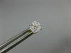 ESTATE .25CT DIAMOND 14KT 2 TONE GOLD ROUND SOLITAIRE HALO CLUSTER STUD EARRINGS