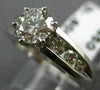 ESTATE 1.26CT ROUND DIAMOND 14KT WHITE GOLD 3D CHANNEL ENGAGEMENT RING #20722