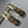 .45CT DIAMOND 14KT WHITE GOLD CLASSIC ROUND CHANNEL HUGGIE HOOP HANGING EARRINGS