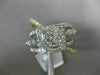 ESTATE LARGE 1.40CT DIAMOND 14K 2 TONE GOLD 3D CRISS CROSS HALO ANNIVERSARY RING
