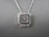 ESTATE .68CTW DIAMOND SQUARE FILIGREE 14KT WHITE GOLD PENDANT F COLOR VVS !!!!!!