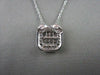 ESTATE .68CTW DIAMOND SQUARE FILIGREE 14KT WHITE GOLD PENDANT F COLOR VVS !!!!!!