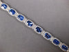 LARGE 17.88CT DIAMOND & AAA SAPPHIRE 18KT WHITE GOLD 3D CUSHION & ROUND BRACELET