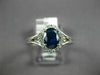 ESTATE 1.15CT DIAMOND & AAA SAPPHIRE 14K WHITE GOLD CLASSIC OVAL ENGAGEMENT RING