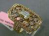 ESTATE LARGE 1.63CT FANCY YELLOW DIAMOND 18KT ROSE GOLD OCTOGAN ENGAGEMENT RING