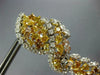 EXTRA LARGE 16.29CT WHITE & MULTI COLOR DIAMOND 18K 2 TONE GOLD HANGING EARRINGS