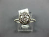 ESTATE 1.17CT DIAMOND 14KT WHITE GOLD 3D CLASSIC ROUND HALO ENGAGEMENT RING