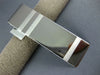 ESTATE LARGE 14KT WHITE GOLD 3D CLASSIC RECTANGULAR ENGRAVABLE MONEY CLIP #952