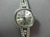 ANTIQUE .10CT OLD MINE DIAMOND 18K WHITE GOLD SQUARE ORTIN WATCH SHARP!! #18815