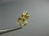 ESTATE .90CT AAA AQUAMARINE 14KT YELLOW GOLD 3D TRILLION STUD EARRINGS #25206
