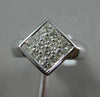 ESTATE .86CT PRINCESS DIAMOND 18KT WHITE GOLD 3D SQUARE INVISIBLE PROMISE RING