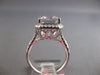 LARGE 5.14CT DIAMOND & AAA KUNZITE 18KT WHITE GOLD EMERALD CUT ENGAGEMENT RING