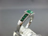 .73CT DIAMOND & AAA EMERALD 14K WHITE & BLACK GOLD PRINCESS & ROUND PROMISE RING