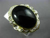 ESTATE EXTRA LARGE .24CT DIAMOND & AAA ONYX 14KT YELLOW GOLD 3D FLOWER FUN RING