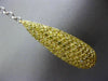 LARGE & LONG 3.99CT WHITE & FANCY YELLOW DIAMOND 18K 2TONE GOLD HANGING EARRINGS