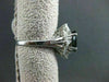 ESTATE LARGE 3.20CT DIAMOND & AAA SAPPHIRE PLATINUM OVAL FILIGREE BALLERINA RING