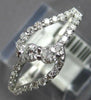 ESTATE .50CT DIAMOND 14KT WHITE GOLD 3D TWO STONE OPEN LOVE KNOT FUN RING