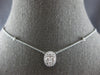 .67CT DIAMOND 14KT WHITE GOLD CLUSTER INVISIBLE OVAL HALO BY THE YARD NECKLACE