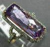 ESTATE LARGE 5.11CT DIAMOND & AAA AMETHYST 14KT ROSE GOLD 3D HALO FILIGREE RING