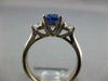 1.44CT DIAMOND & AAA SAPPHIRE 14K WHITE GOLD OVAL 3 STONE ENGAGEMENT RING #26977